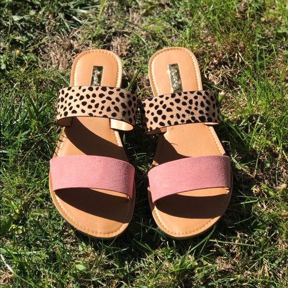 Qupid Shoes - QUPID Prairie Slide Sandals in Pink